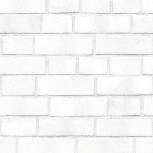 Threshold -  Textured Brick White 198"x20.5" Peel and White